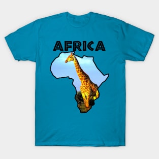 Africa Wildlife Continent Lone Giraffe T-Shirt